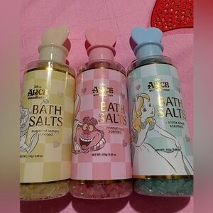 Disney Alice in Wonderland Bath Salts Trio - Yellow, Pink, Blue
